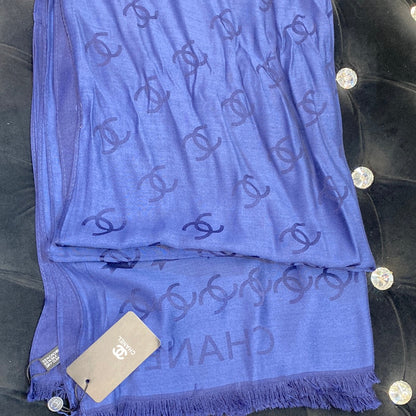 AHC Navy Blue Colour CHA Print Heavy Quality Muffler  9345