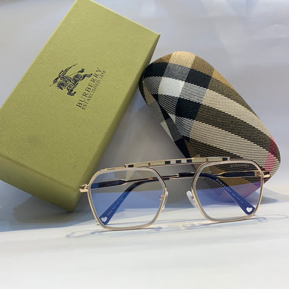 Bur rub Glossy Gold Frame white Shade Unisex Sunglass 5003 52 18 143