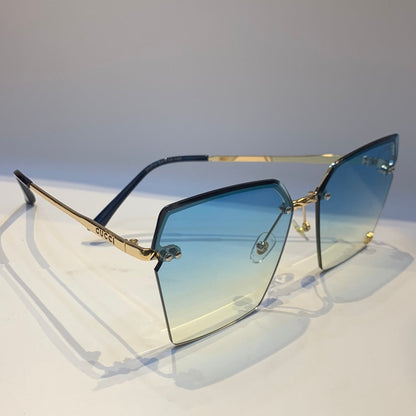 Cug Gold Blue Frame Sky Blue Shade Sunglass 20213 64 14-140