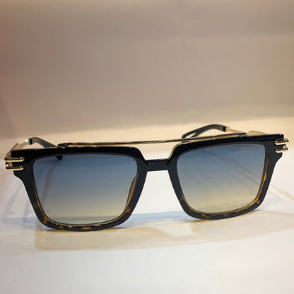 YAM Gold Frame Blue Shade Unisex Sunglass LH035 53 18-145 UV400