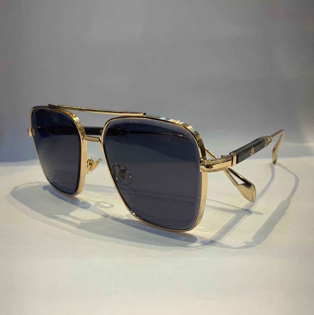 May yam  Glossy gold Frame gray Shade Unisex Sunglass 011 62 18 140