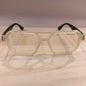 RAM Matte White Transperent Frame Black Stick Transperent Shade Unisex Sunglasses 66802 52 16-145