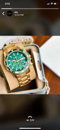 Sof Gold Chain Green Dial Chrono Working Men Watch 901072