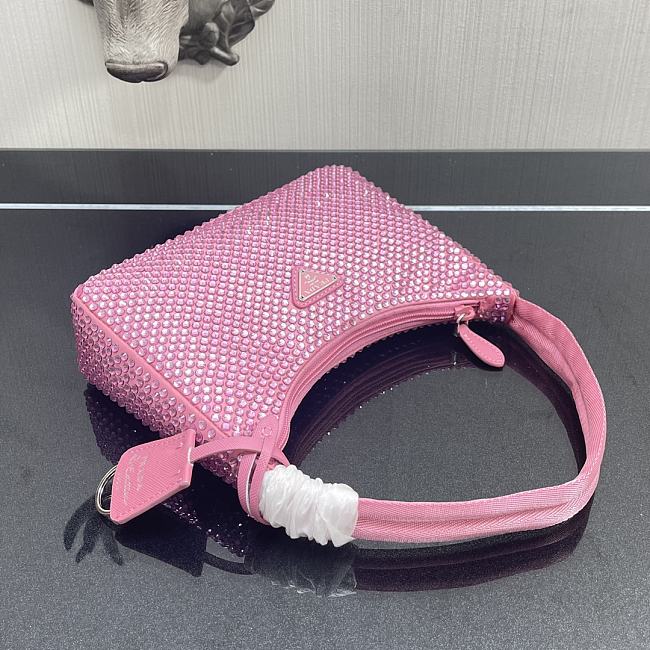 ARP PRA Pink Colour Satin Mini Bag With Artificial Crystal In Pink Ladies Hand Bag 2268
