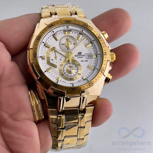 Ide Gold Chain White Dial Men Watch 901025