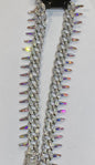 Sliver Colour Hip Hop Alloy Colour Multi Rhinestone Sliver Necklaces Links Men 75095