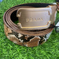 ARP Copper Colour Buckle Snake Print Genuine Leather Men’s Belt 801023