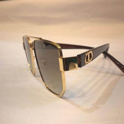 OID Gold Frame Gold Shade Unisex Branded Sunglasses 10471 5619 145