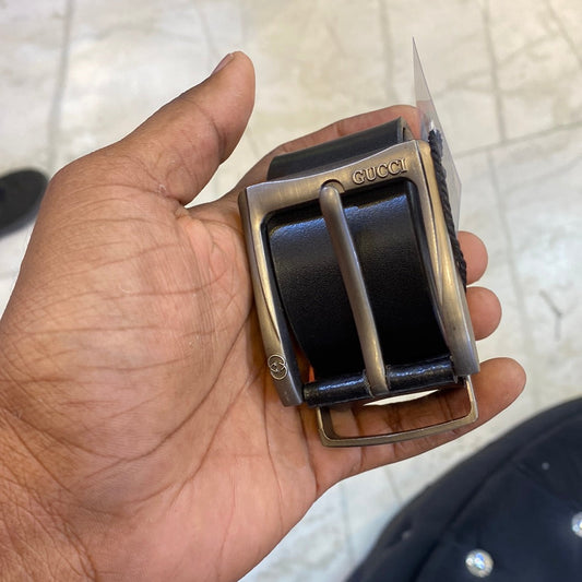 CUG Black Colour With Grey Buckle Men’s Belt’s