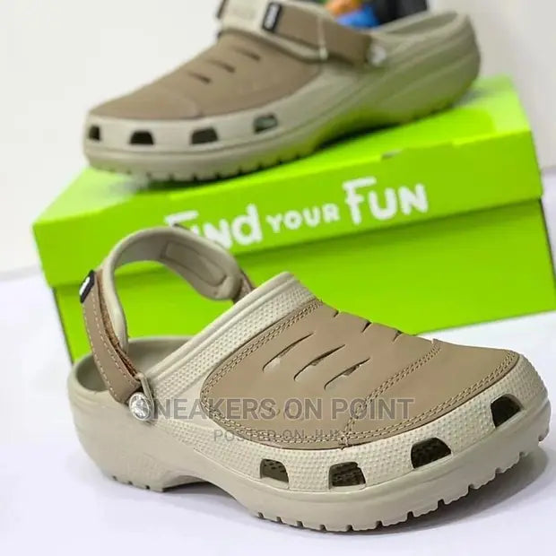 Khaki / Khaki Colour Yukon Stitch Silicone Men's Bogota Clog Platform Shoes Slip On Sandals Thick Sole Slide Shoes 987712