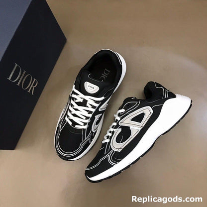 Black White OID Men's Designer Luxury CD Track Runner Sports Shoes