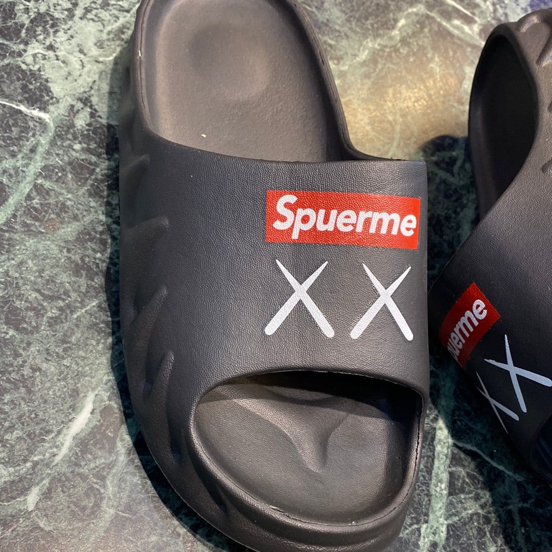 Black Spuerme XX Fat Summer Print Red White Black Purple  Heavy Slipper
