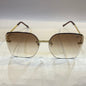 CUG Frameless Golden Stick Brown Shade Sunglass 68122 61 17-145