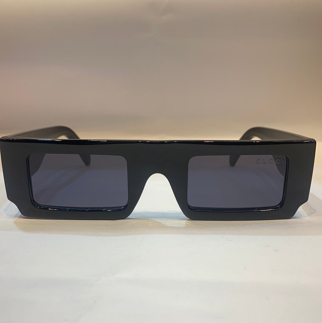 CUG Glossy Black Print Frame Black Shade Unisex Sunglass 86588 47 27 145
