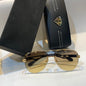 Yam Gold Black Frame Brown Shade Unisex Branded Sunglasses G-TB-Z36 01 14-140