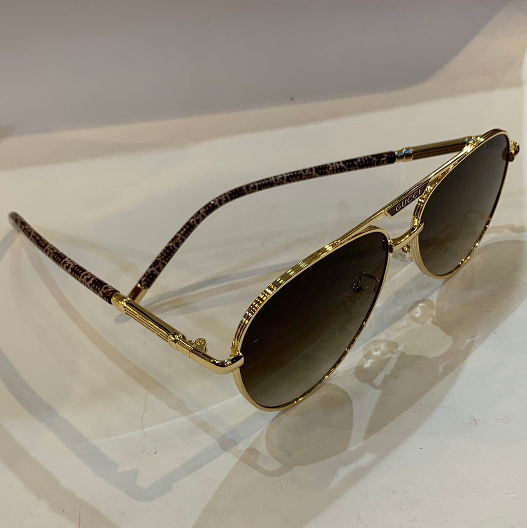CUG Golden Frame Brown Shade Sunglass 2A759 55 17-141