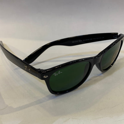YAR RB Glossy Black Frame Green Shade Unisex Sunglasses RB2132 710 55 18 3N