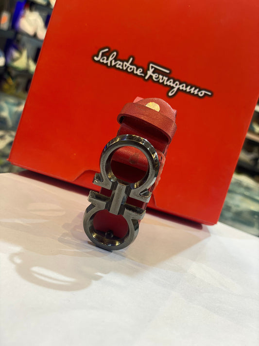 Ref Red Belt With Black Buckle Ladies belt 12128