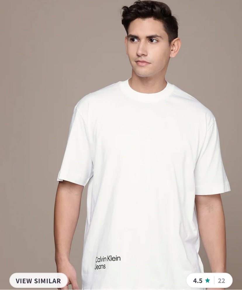 KC CAL White Color With Front and Back Print Store Article Tshirt 780091