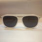 VID Glossy White Print Frame Black Shade Unisex Sunglass B2207 60 14 151