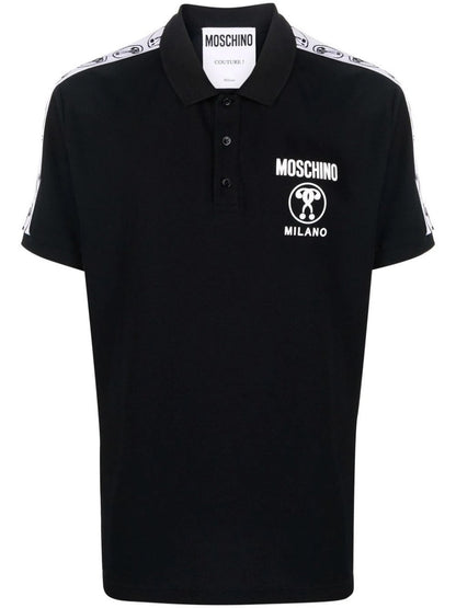 SOM MOS Black Colour With Front Print Premium Quality Collar Tshirt 788511