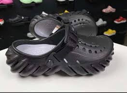 Black Grey Colour Echo Silicone Spring Clogs ORC CRO