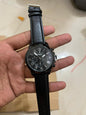 Black Strap Black Ring Black Copper Dial Chrono Working Men’s Watch 401191