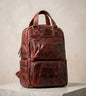 LDA Red Cherry Colour Premium Quality Genuine Leather  Unisex Backpack 991478