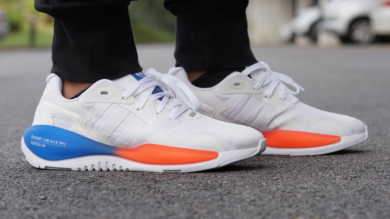 White Blue Orange Sole Sports Running Shoes 702001 03082023