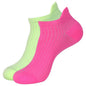 BALENZIA WOMEN CUSHIONED/TERRY LOWCUT GYM SOCKS (FREE SIZE)(PACK OF 2 PAIRS/1U) - GREEN,PINK,BLACK,WHITE