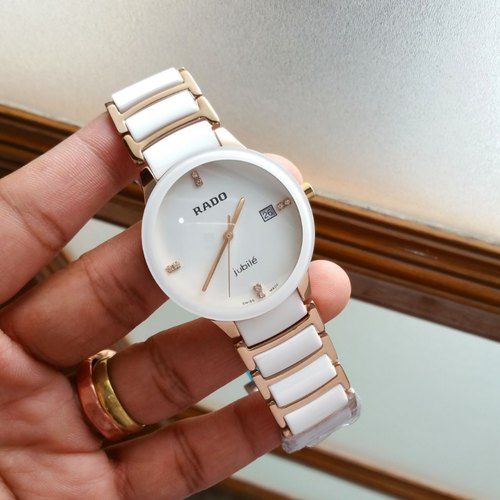 Dar White Gold Ceramic Chain Watch For Men 400357